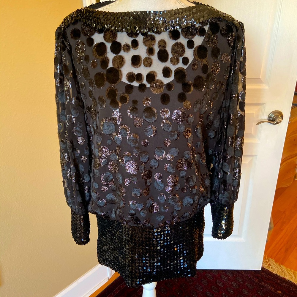 Vintage Black cocktail dress black sparkly M